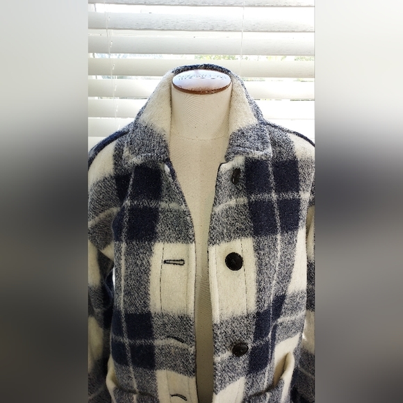 Madewell Walton Shirt Jacket in Collecton Plaid NWOT small flaw - Picture 6 of 10